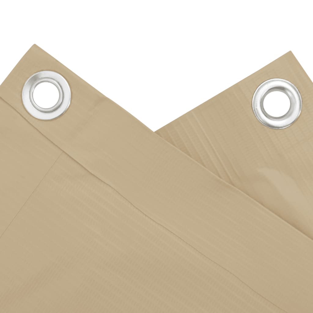 balkonafskærmning Oxford-stof 75 x 400 cm beige