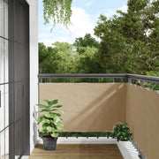 balkonafskærmning Oxford-stof 75 x 400 cm beige