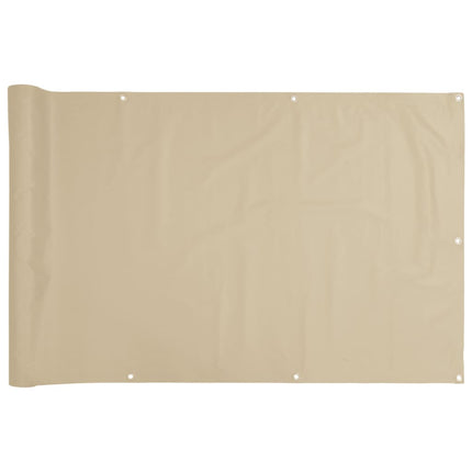 balkonafskærmning Oxford-stof 75x600 cm beige
