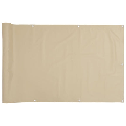 balkonafskærmning Oxford-stof 90x400 cm beige