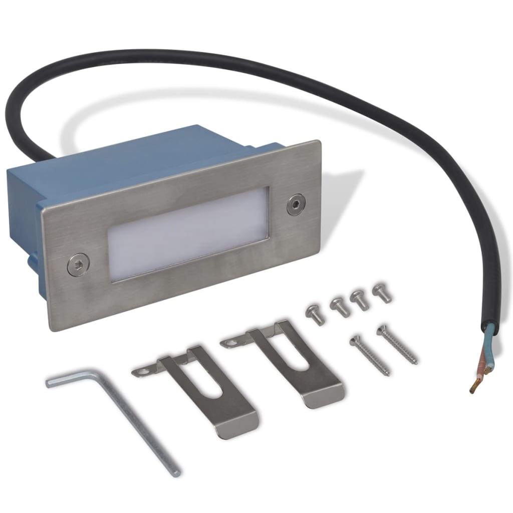 forsænket LED-trappelys 12 stk. 44x111x56 mm