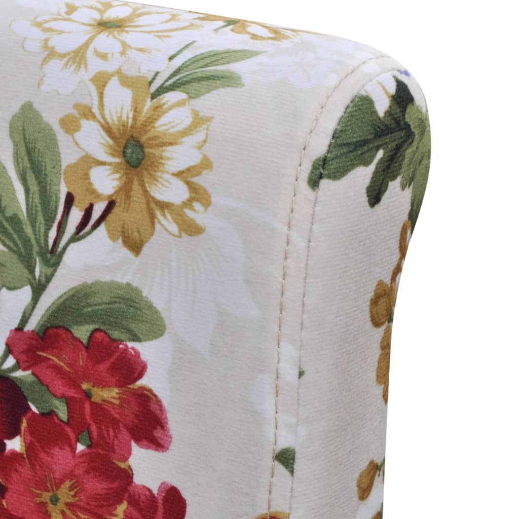 spisebordsstole 6 stk. stof flerfarvet