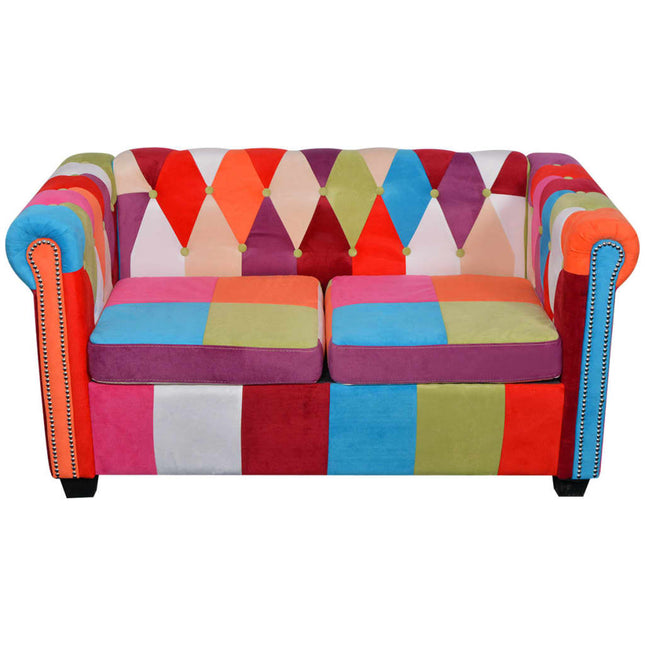 2-personers Chesterfield sofa stof