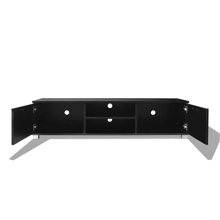 tv-bord 140x40,5x35 cm sort højglans
