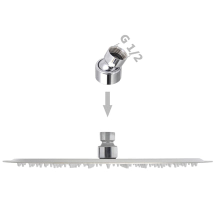 Brusehoved rustfrit stål 30 cm rund