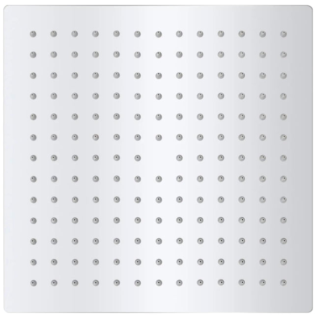 brusehoved 25x25 cm rustfrit stål firkantet
