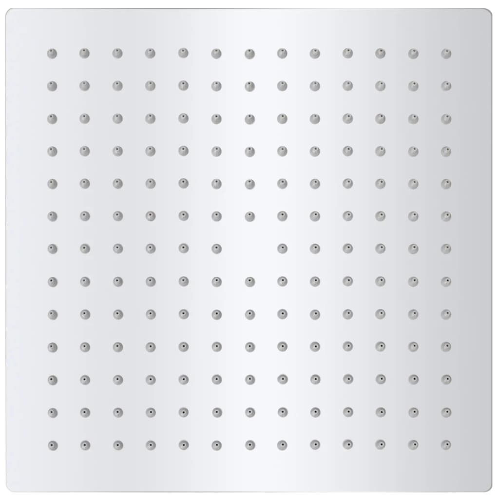 brusehoved 25x25 cm rustfrit stål firkantet