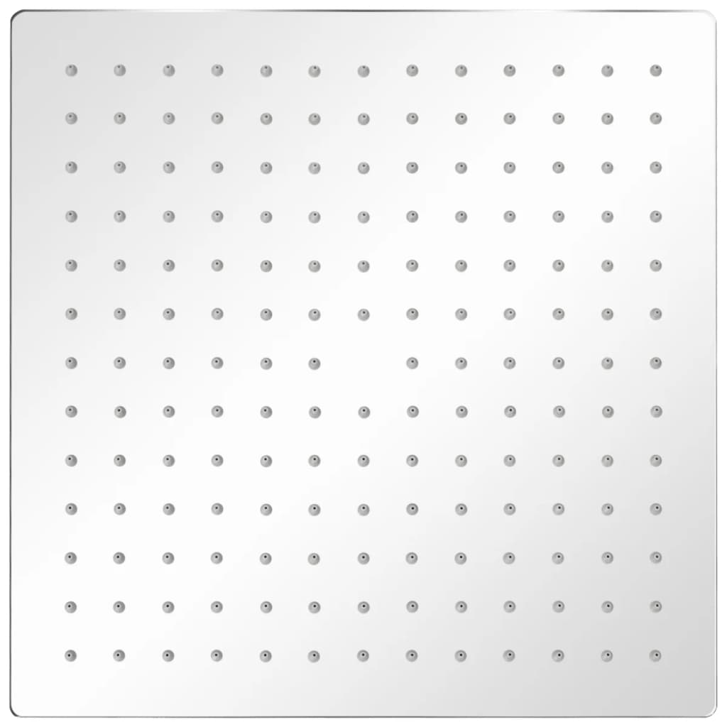 brusehoved 30x30 cm rustfrit stål firkantet