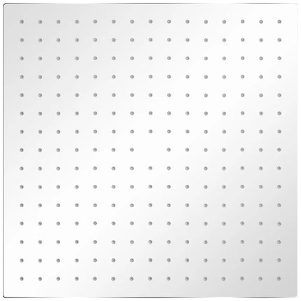 brusehoved 40x40 cm rustfrit stål firkantet