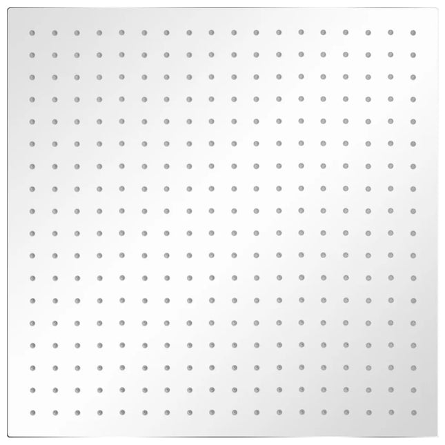 brusehoved 50x50 cm rustfrit stål firkantet