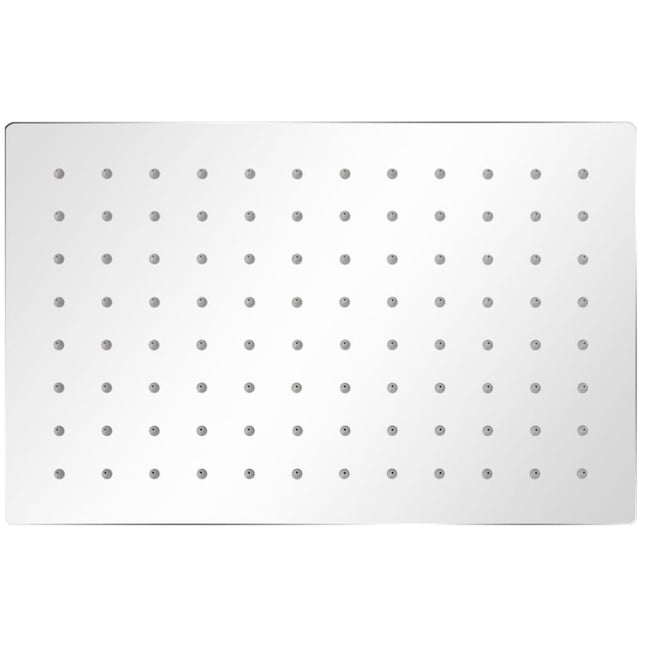 brusehoved 20x30 cm rustfrit stål rektangulær