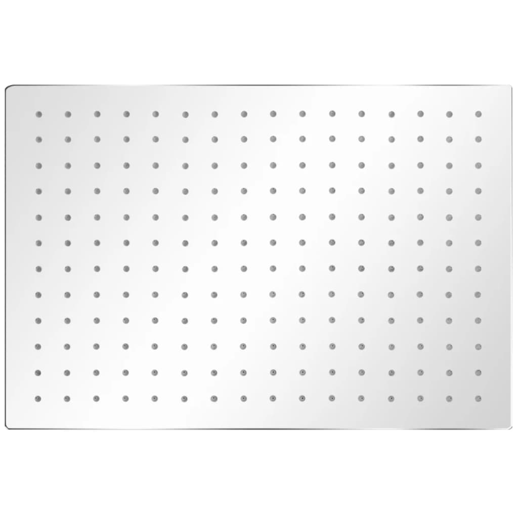 brusehoved 30x40 cm rustfrit stål rektangulær