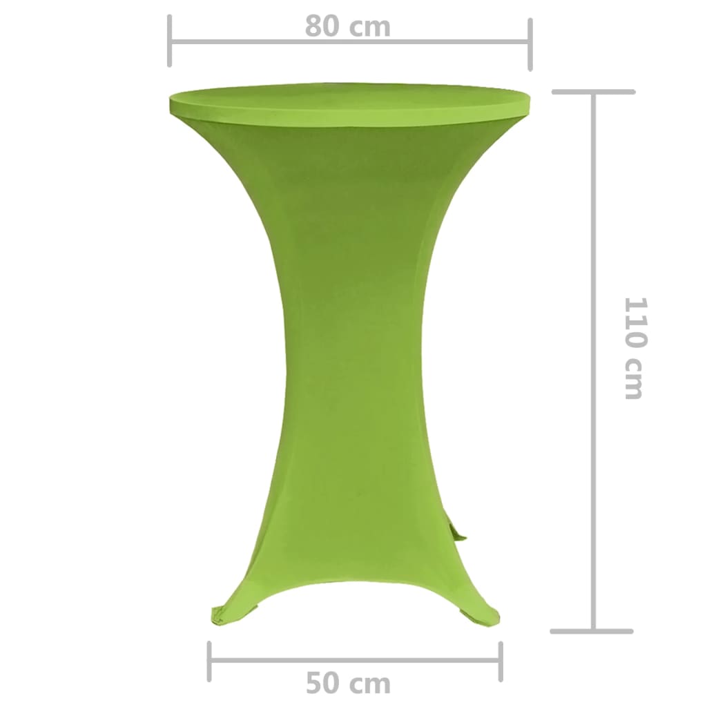 bordovertræk i stretch 2 stk. 80 cm grøn