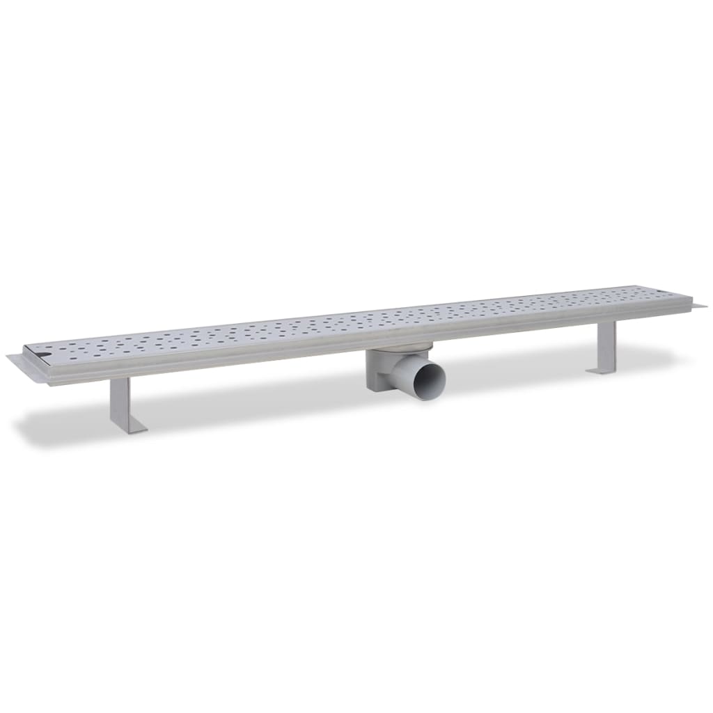 lineært bruseafløb 930x140 mm rustfrit stål bobledesign