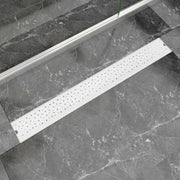 lineært bruseafløb 930x140 mm rustfrit stål bobledesign