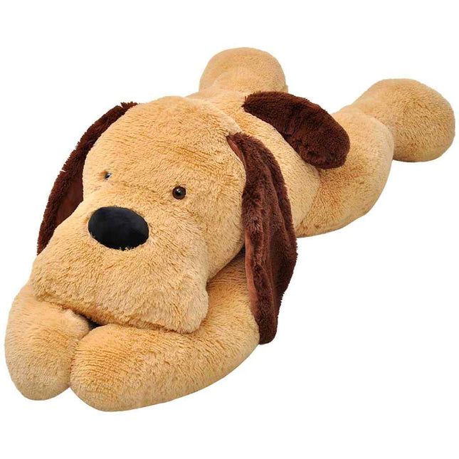 tøjdyr hund 80 cm plysstof brun