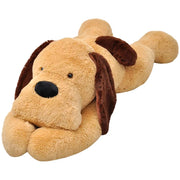 tøjdyr hund 120 cm plysstof brun