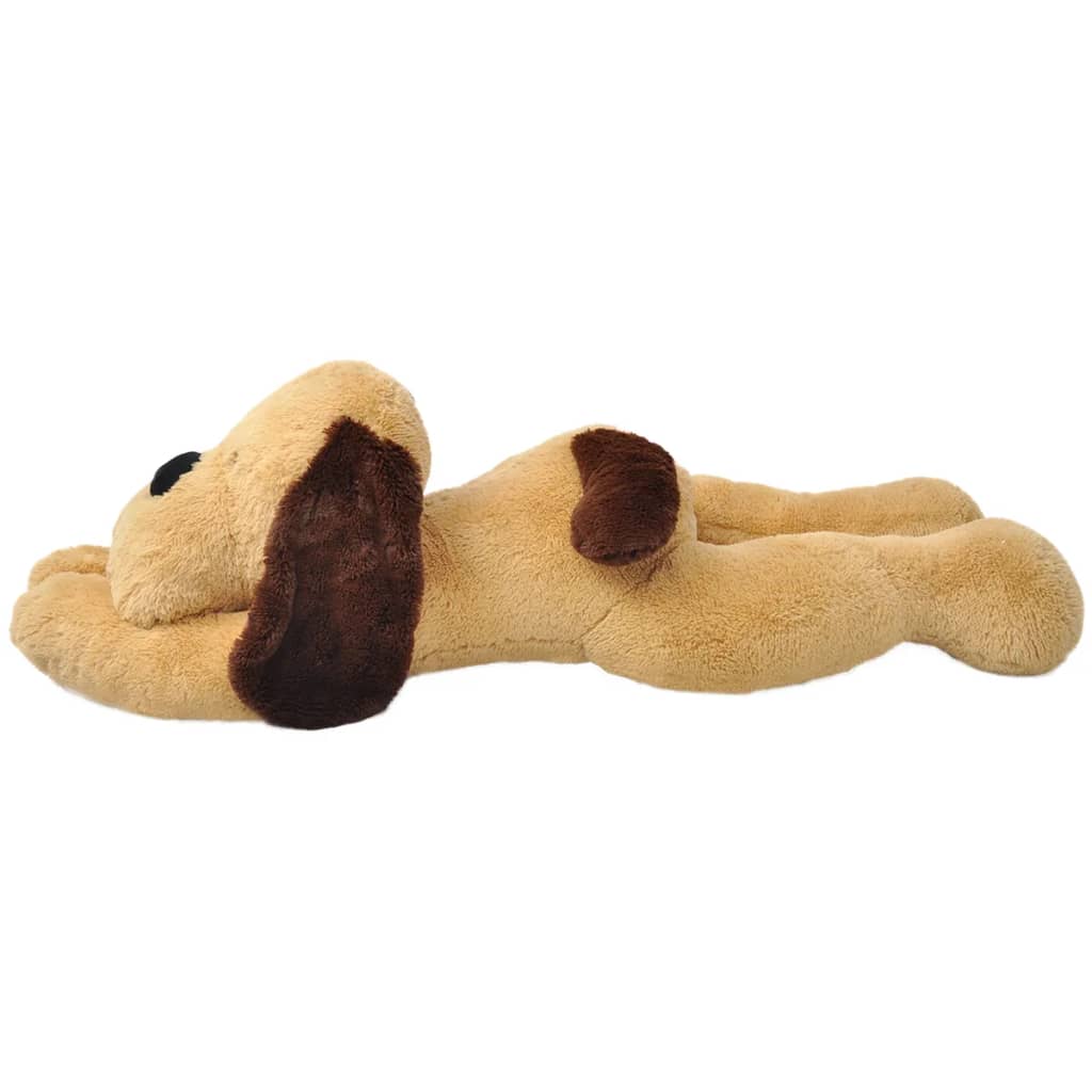 tøjdyr hund 120 cm plysstof brun