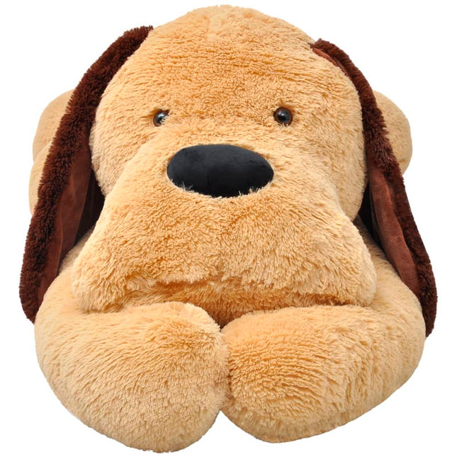 tøjdyr hund 160 cm plysstof brun