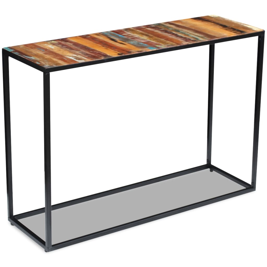 aflastningsbord 110x35x76 cm massivt genbrugstræ billede
