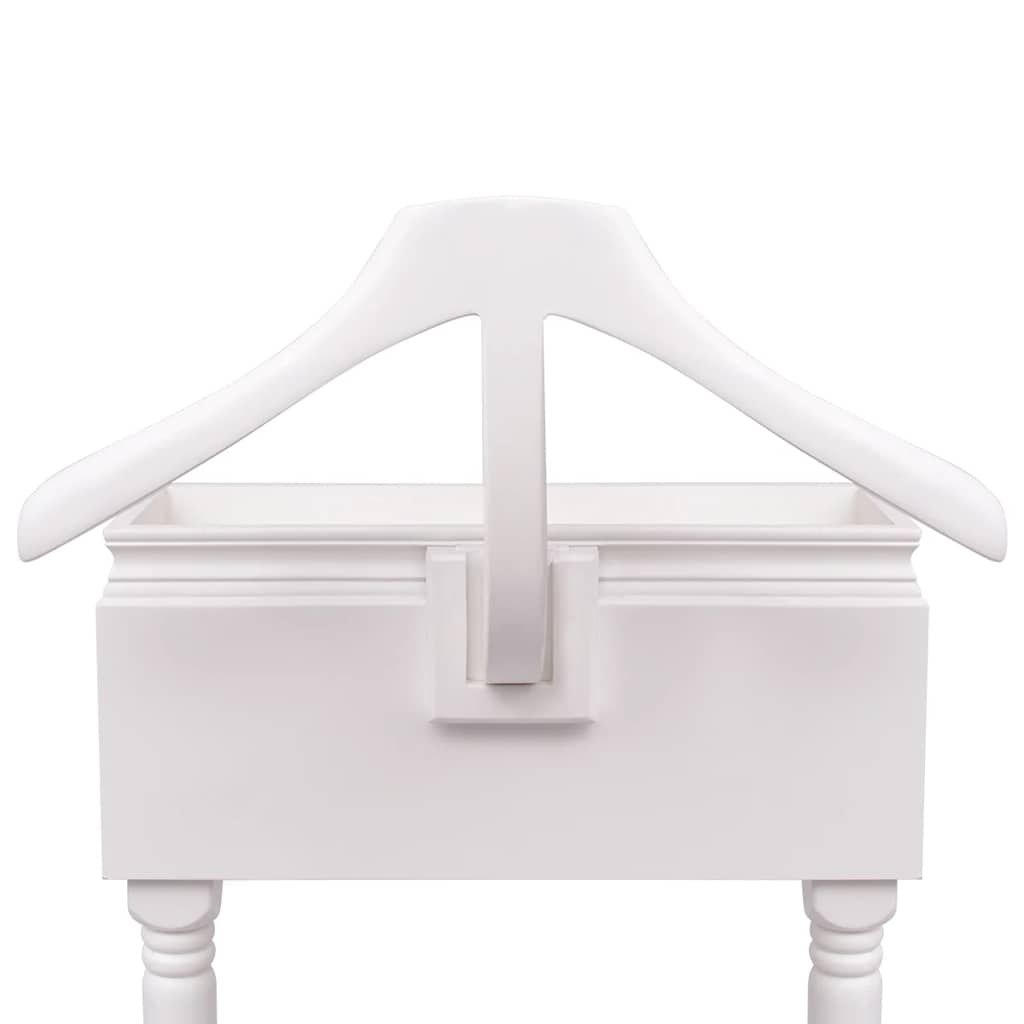 tøjstativ med kabinet træ hvid