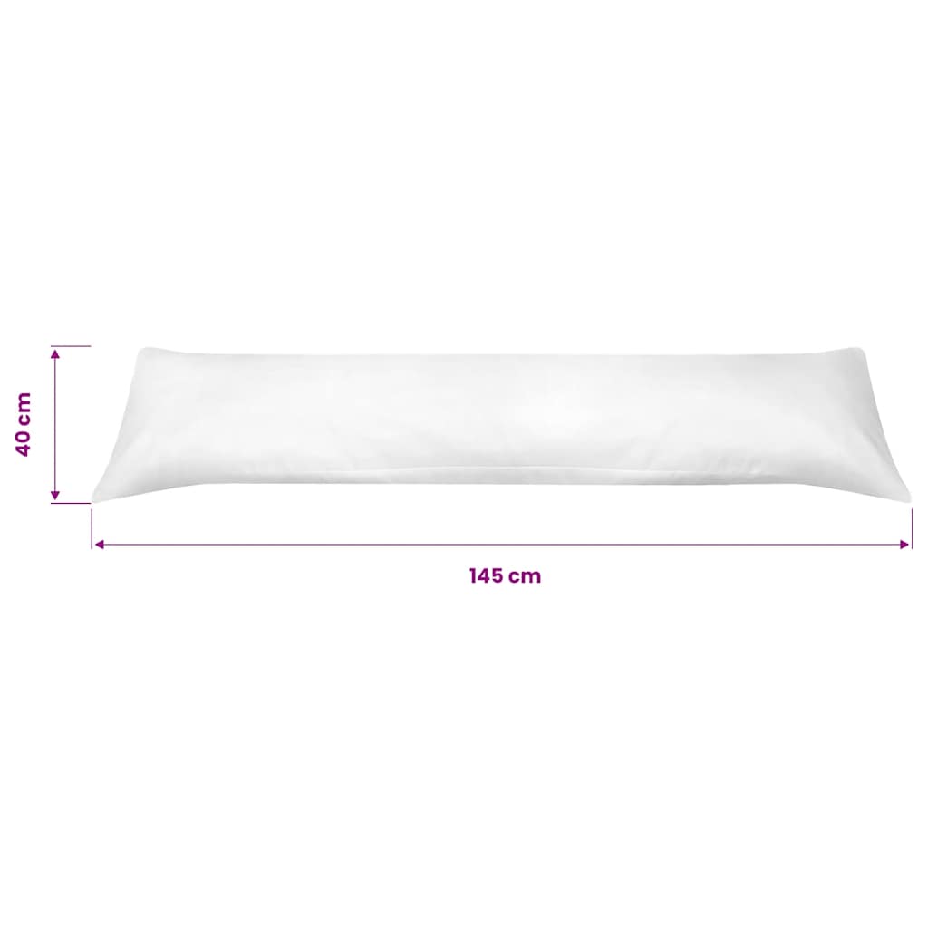 131582 vidaXL kropspude til sidesovende 40 x 145 cm hvid