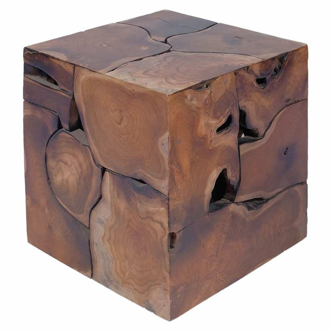 taburet brun 40x40x45 cm massivt teaktræ