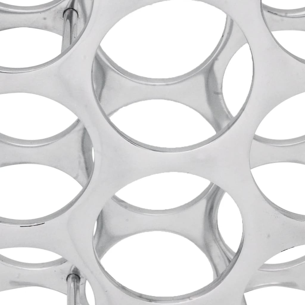 vinreol i aluminium sølvfarvet 27 flasker