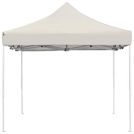 foldbart festtelt aluminium 4,5 x 3 m cremefarvet