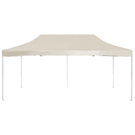 foldbart festtelt aluminium 6 x 3 m cremefarvet