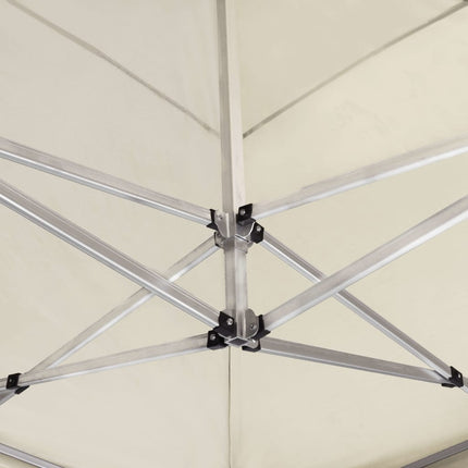 foldbart festtelt aluminium 6 x 3 m cremefarvet
