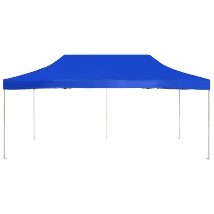 foldbart festtelt aluminium 6 x 3 m blå