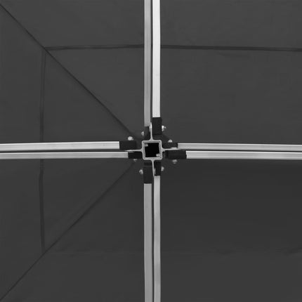 foldbart festtelt aluminium 6 x 3 m antracitgrå