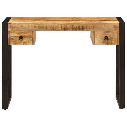 skrivebord med 2 skuffer 110 x 50 x 77 cm massivt mangotræ