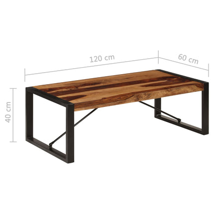 sofabord 120 x 60 x 40 cm massivt akacietræ