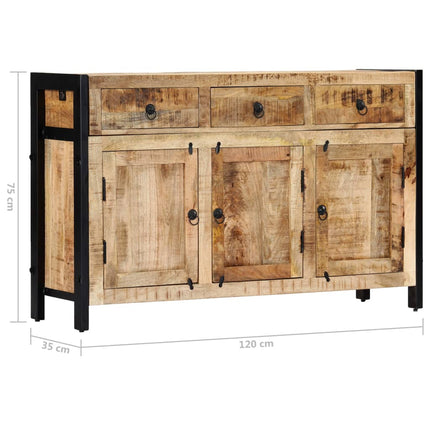 skænk 120 x 35 x 76 cm massivt mangotræ