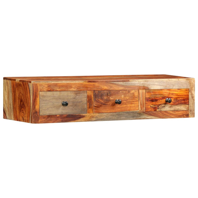 væghængt konsolbord 100x25x20 cm massivt akacietræ