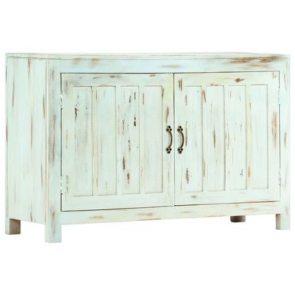 skænk 110x35x70 cm massivt mangotræ lyseblå
