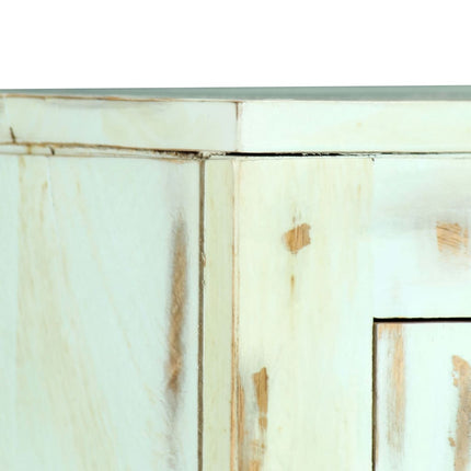 skænk 110x35x70 cm massivt mangotræ lyseblå