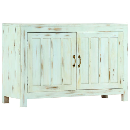 skænk 110x35x70 cm massivt mangotræ lyseblå
