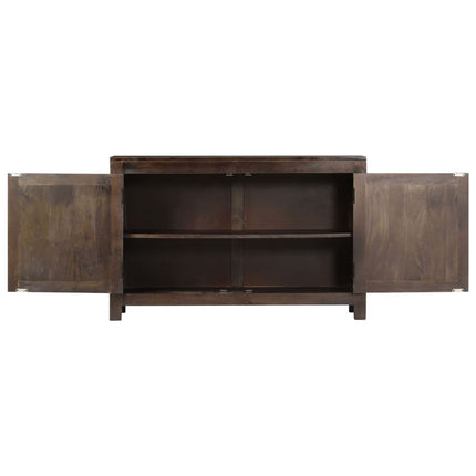 skænk med udskåret design 110x35x70 cm massivt mangotræ