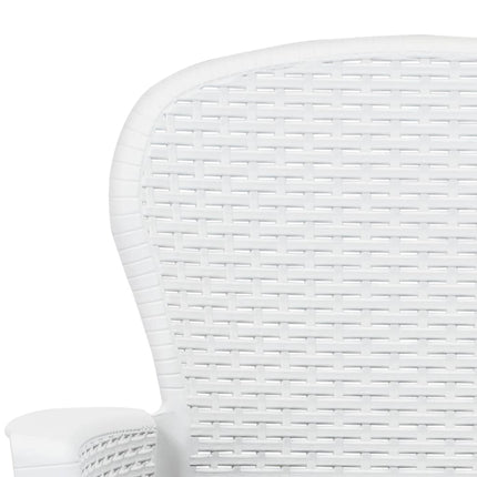 havestole 2 stk. med hynde plastik rattanlook hvid