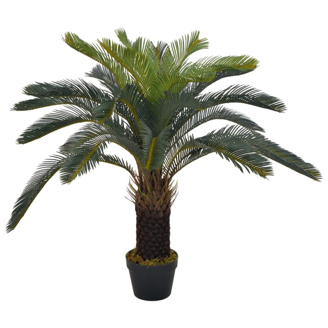 kunstig cycaspalme med urtepotte grøn 90 cm