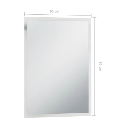 LED-vægspejl til badeværelset 60x80 cm