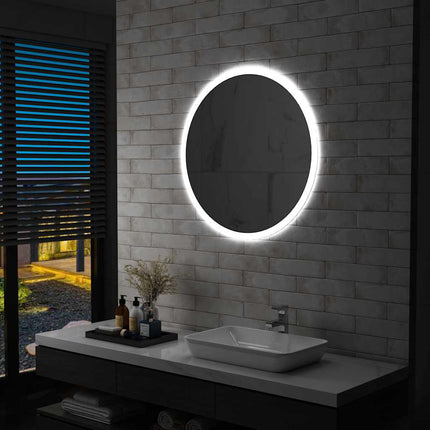 badeværelsesspejl med LED-lys 80 cm