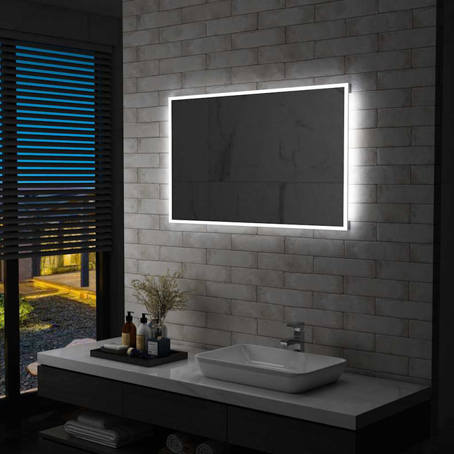 LED-vægspejl til badeværelset 100x60 cm