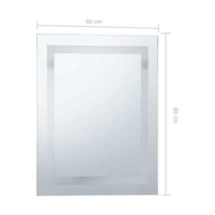 LED-vægspejl til badeværelset 60x80 cm