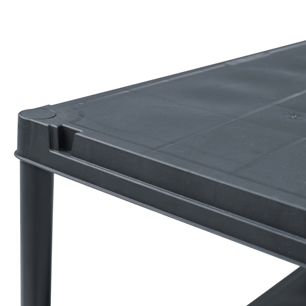opbevaringsreol sort 100 kg 60 x 30 x 138 cm plastik