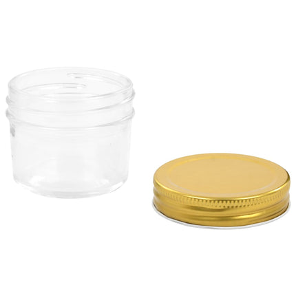 syltetøjsglas 24 stk. med guldfarvet låg 110 ml