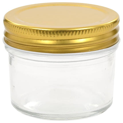 syltetøjsglas 96 stk. med guldfarvet låg 110 ml